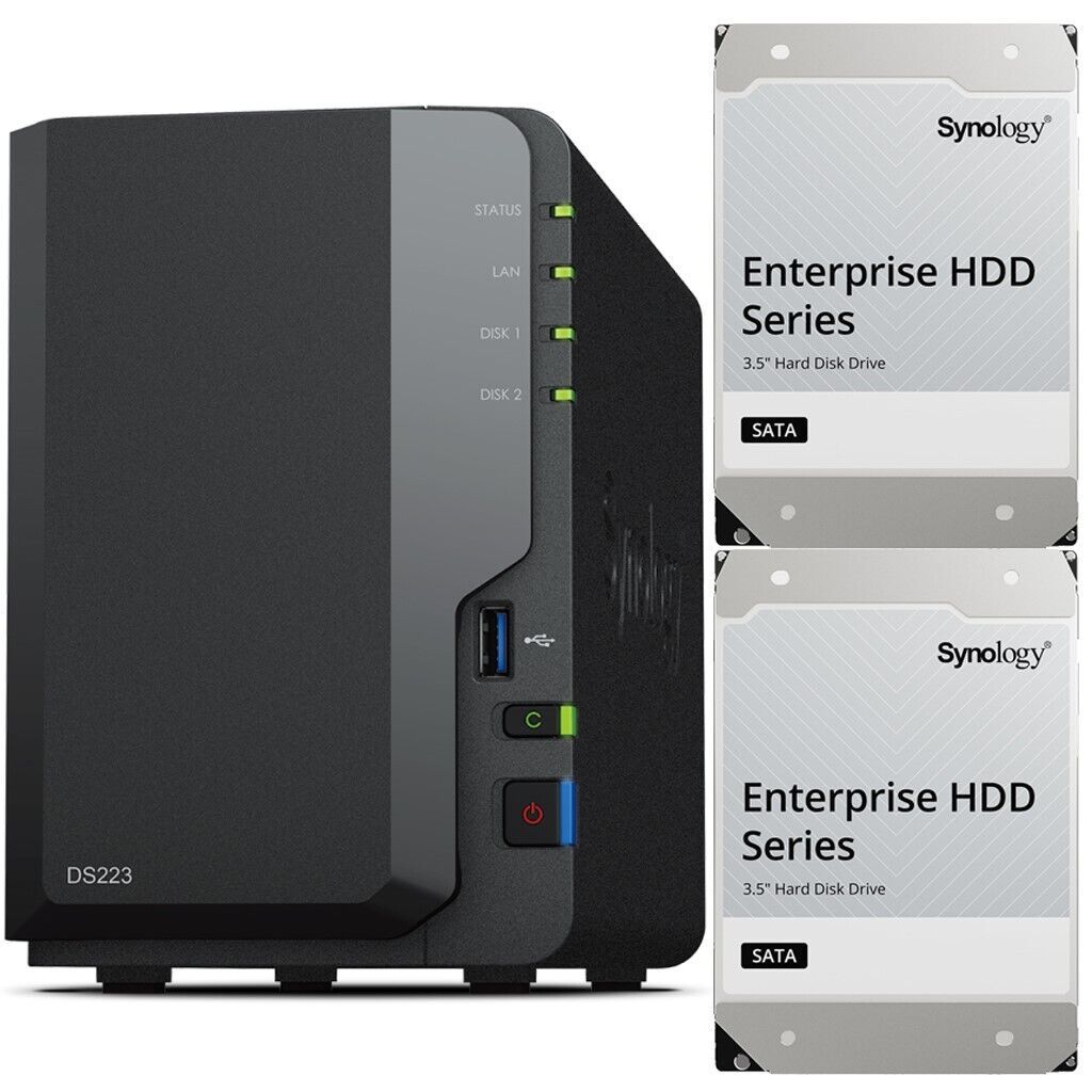 Bundle SYNOLOGY DS223 + 2x SEAGATE ST8000VN004
