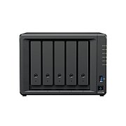DiskStation DS1525+, 5-Bay, AMD Ryzen V1500B 2.2GHz, 8GB DDR4 ECC, max 32GB, SATA & M.2 NVMe, 2x2.5GbE, USB 3.2, PCIe, max 108TB, RAID, Hot Swap, Negru