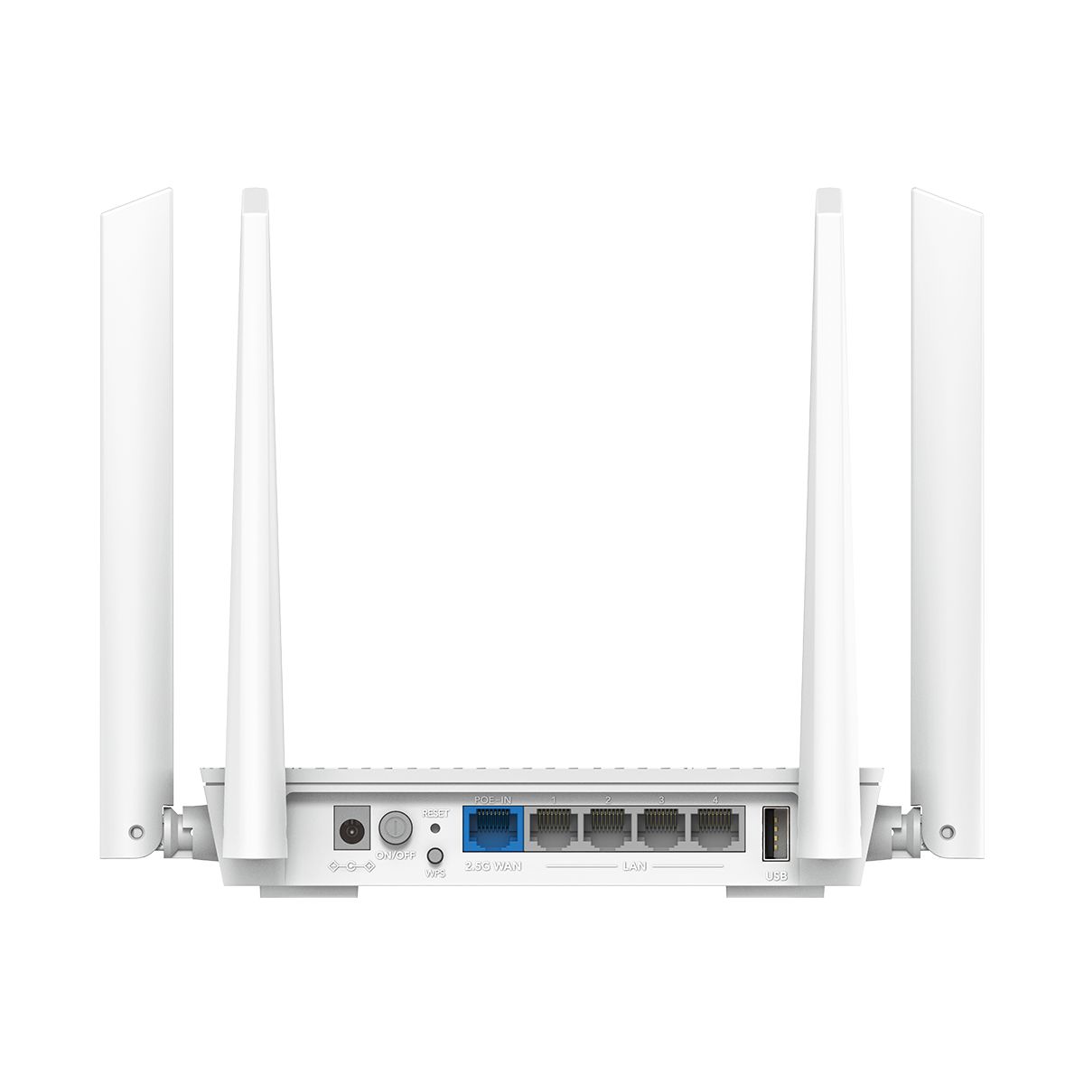 CUDY AX3000 2.5G Dual Band Wi-Fi 6 Mesh PoE Router, Chipset MT7981BA+MT7976CN+MT7531AE+RTL8221B, 802.11ax/ac/a/b/g/n, 2402Mbps at 5GHz + 574Mbps at 2.4GHz, 1 x 2.5G Port(PoE-IN,802.3at/af or Passive PoE), 4 x 10/100/1000Mbps Ports, 4 x 5dBi fixed antennas, 1 x USB 2.0, WiFi router/AP/ Repeater/WISP