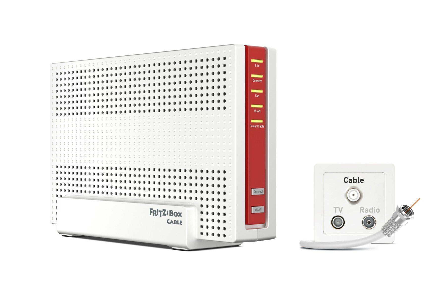 FRITZ!Box 6690 CABLE RETAIL INTERNATIONAL router wireless 10 Gigabit Ethernet Bandă dublă (2.4 GHz/ 5 GHz) Alb