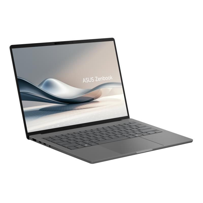 Laptop Asus Zenbook A14 UX3407QA-QD339X, 14 inch 1920 x 1200, Qualcomm X1-26-100 (8 C / 8 T, 3.0 GHz - 3.0 GHz, 12 MB + 6 MB cache), 32 GB LPDDR5X, 1 TB SSD, Qualcomm Adreno X1-45, Windows 11 Pro, Gri