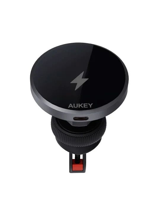 Alimentator Smartphone auto Aukey, HD-MC13, 15W, fast charge, suport prindere ventilatie, magnetic, alimentare prin UCB-C, 1 x USB-C, negru,  LLTSN1048332  (timbru verde 0.18 lei) - 689323787043