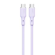 Cablu alimentare si date Aukey, USB Type-C (T) la USB Type-C (T), 1.8m, 480 Mbps, 100W, silicon, mov,  LLTSN1049571  (timbru verde 0.08 lei) -689323787319