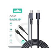 Cablu alimentare si date Aukey, USB Type-C (T) la USB Type-C (T), 1.8m, 480 Mbps, 100W, silicon, negru,  LLTSN1040023  (timbru verde 0.08 lei) -689323785278