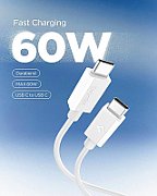 Cablu alimentare si date Aukey, USB Type-C (T) la USB Type-C (T), 1.8m, 480 Mbps, 100W, silicon, negru,  LLTSN1050050  (timbru verde 0.08 lei) -689323785285