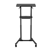 BIROU GEMBIRD, pt 1 TV/monitor, max 20 kg, raft max 10 kG 400x215mm, inclinare -30 gr, birou 600x400mm, 690x530x(1110-1345)mm, black,  TVS-DESK-01-BK 