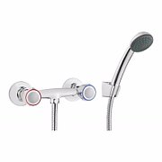 Wall-mounted shower faucet with shower set