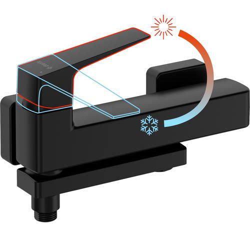 Wall-mounted bathtub mixer - with folding spout