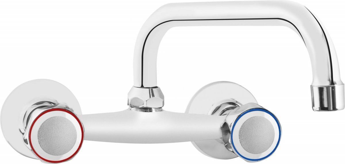 Wall-mounted washbasin mixer