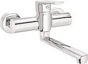 Wall-mounted washbasin mixer