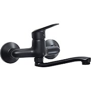 Wall-mounted washbasin mixer