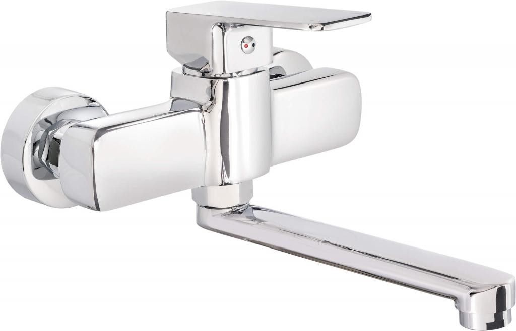 Wall-mounted washbasin mixer