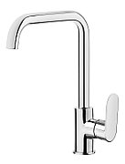 Kitchen faucet with rectangular spout