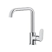 Kitchen faucet with rectangular spout