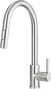 KITCHEN MIXER WITH PULL-OUT SPRAY DEANTE TWO FLOWS  BRUSHED STEEL LIMA