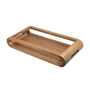 ARTELEGNO VASD Double-sided walnut wood tray 21 x 43 cm