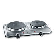 Severin DK 1014 hob Stainless steel Countertop 45.5 cm Sealed plate 2 zone(s)