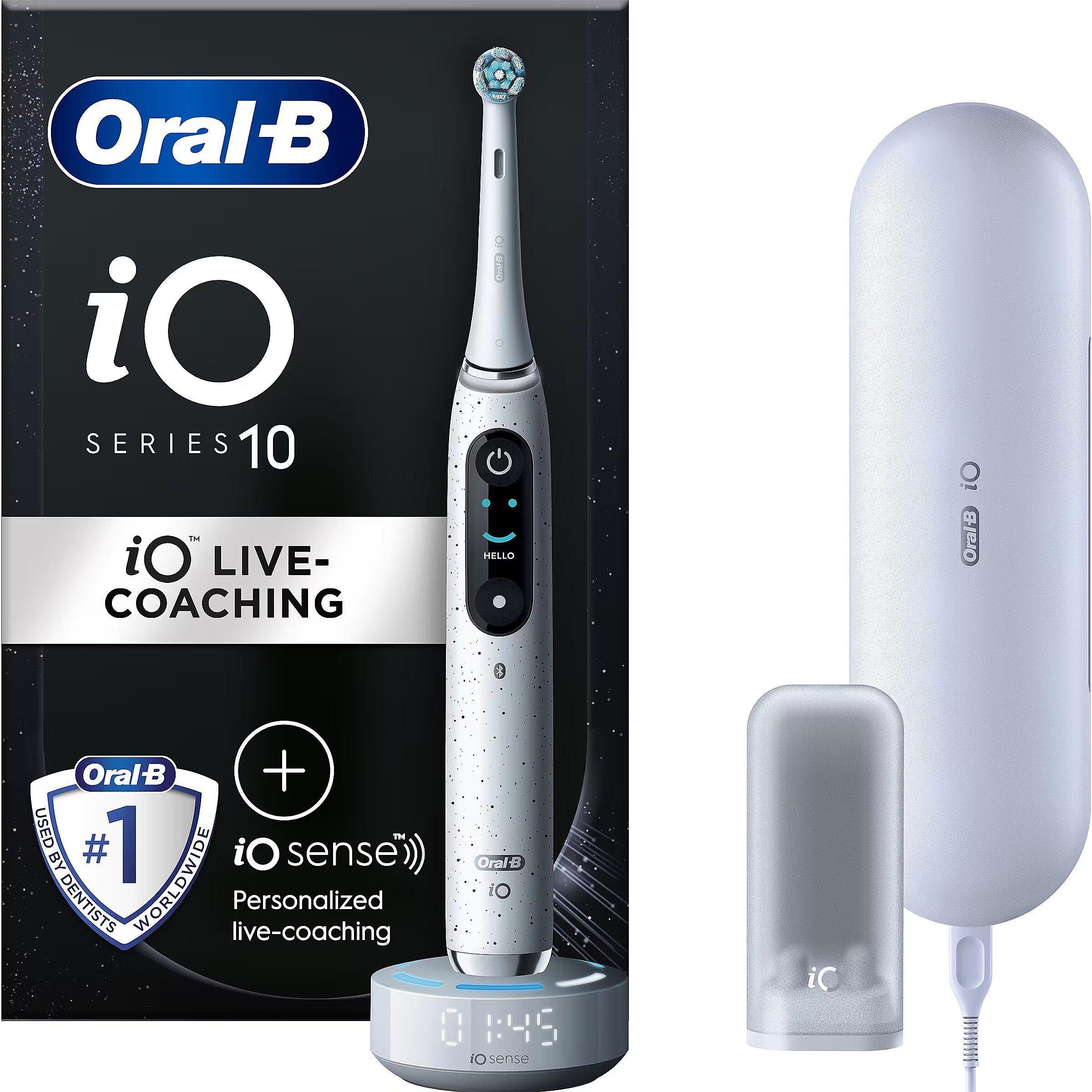 ORAL-B iO Series 10 Stardust White Electric toothbrush + iO Sense charger White