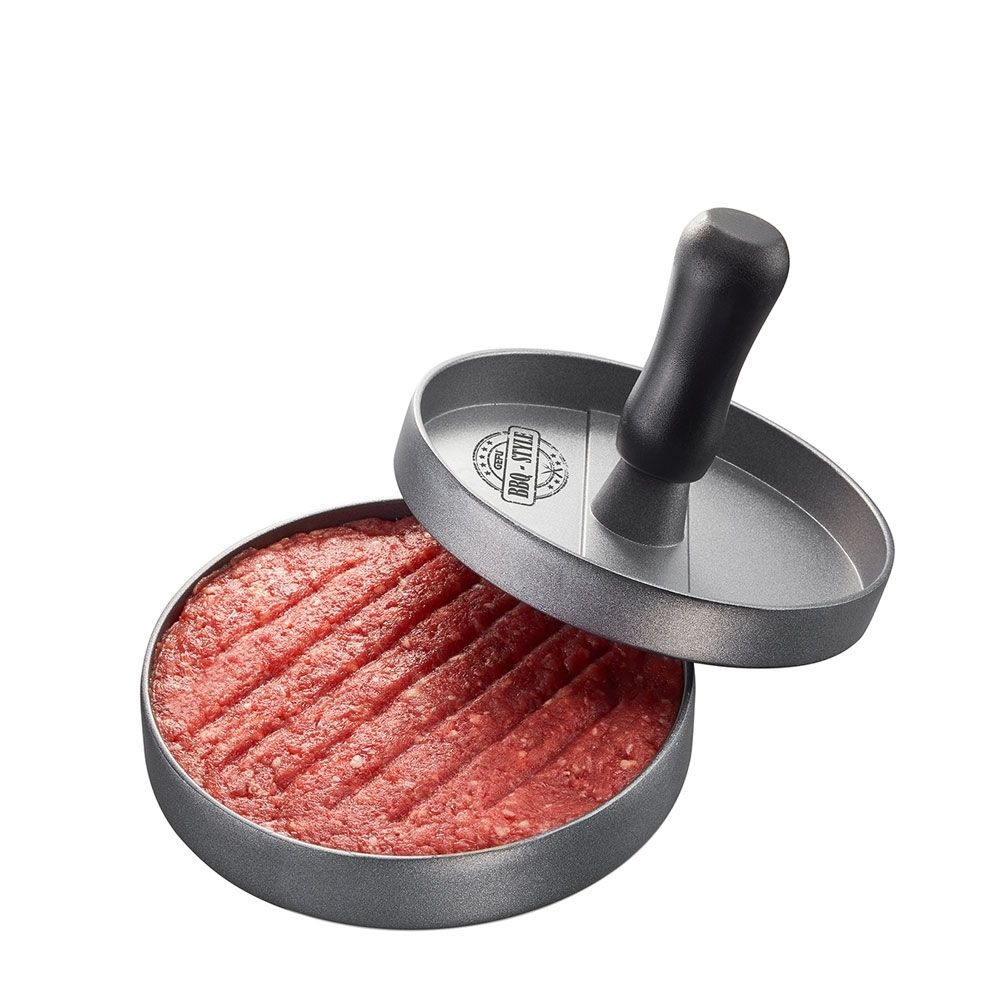 GEFU BBQ hamburger press Black  Grey Aluminium  Plastic