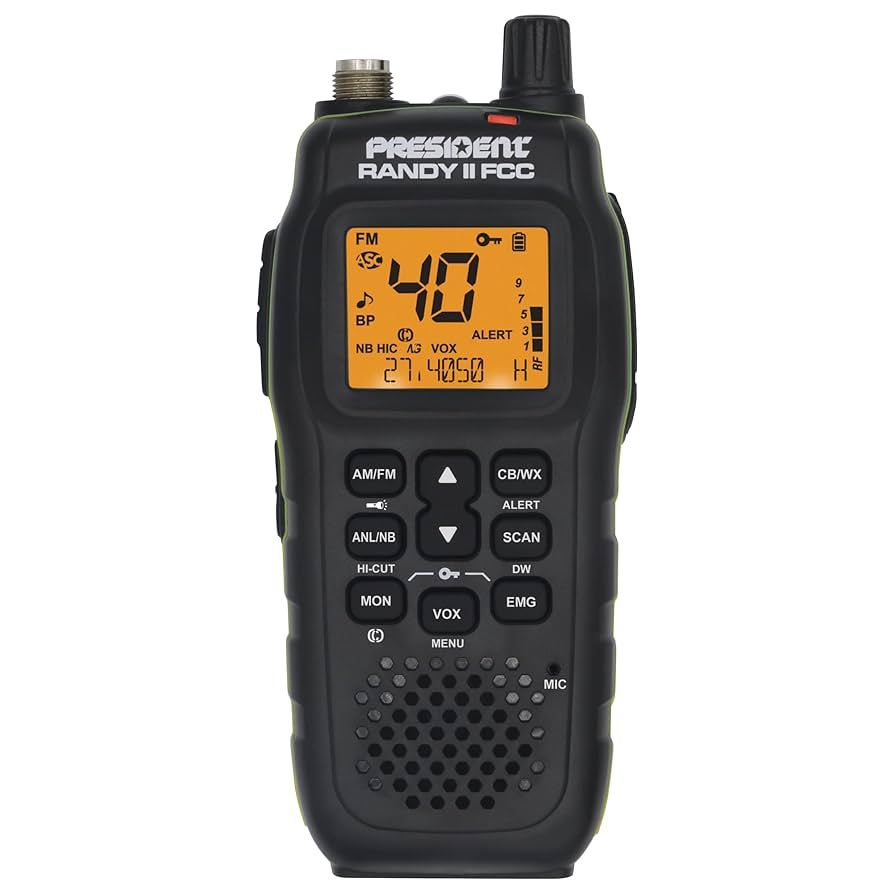 President Randy ASC AM/FM CB Portable Radio Black