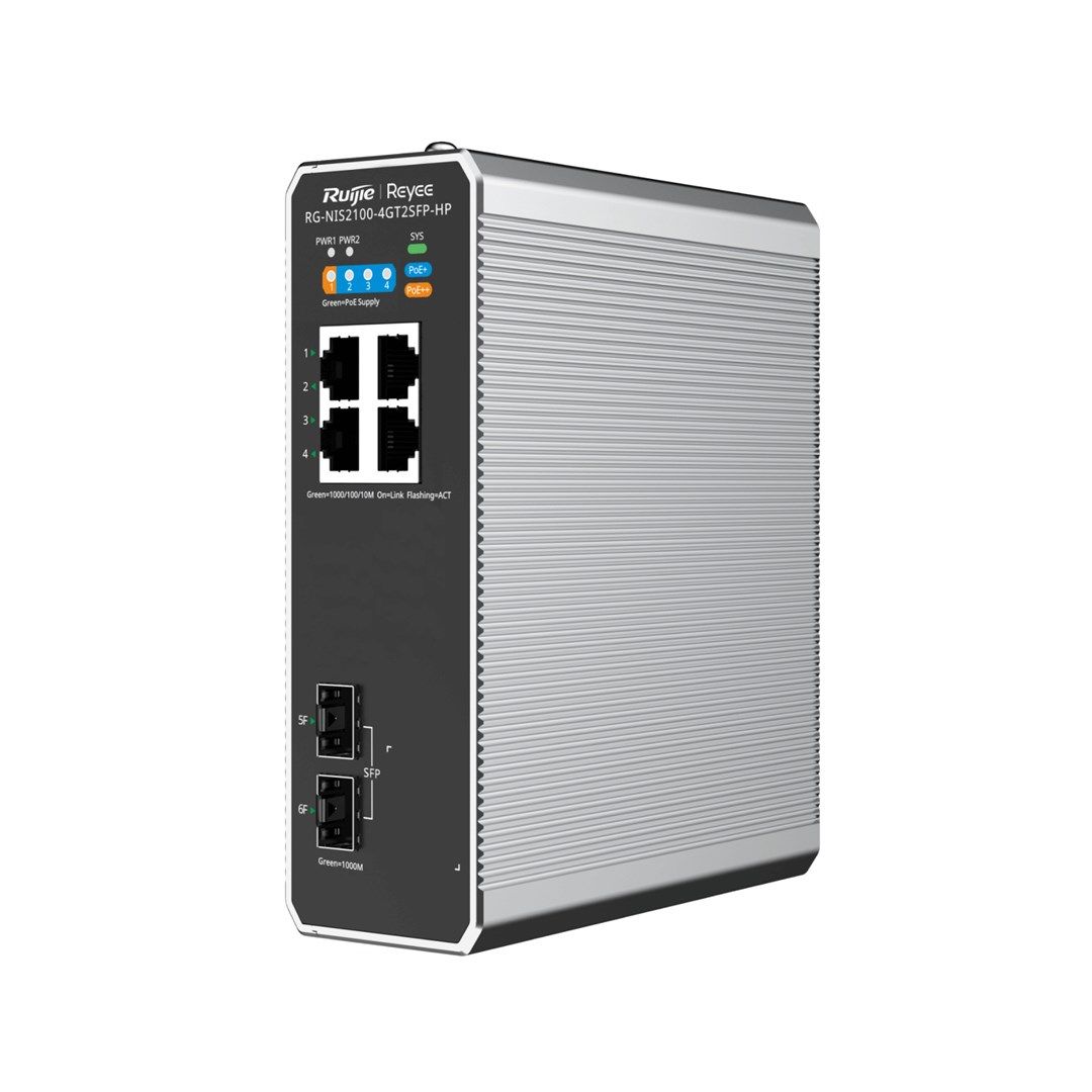 Ruijie Networks RG-NIS2100 Managed L2 Gigabit Ethernet (10/100/1000) Power over Ethernet (PoE) Black  Stainless steel
