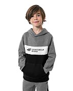 Boys' sweatshirt 4F medium grey melange HJZ22 JBLM003 24M 128cm