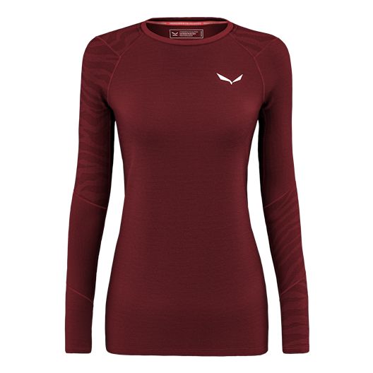 cristallo warm amr women-syrah-36 (s) SALEWA T-shirt