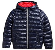 Girls' jacket 4F navy blue HJZ21 JKUDP001 31S 122cm