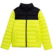 Boys' down jacket 4F juicy green 4FJSS23TDJAM077 45S 122cm