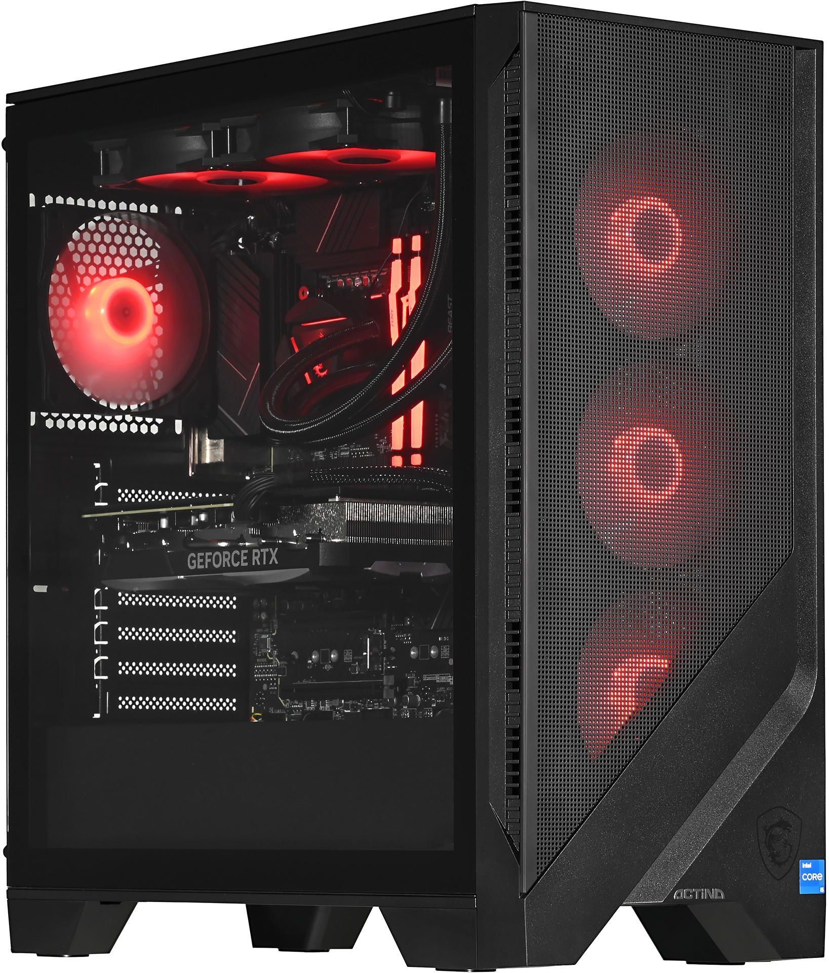 Desktop PC Actina Midi Tower, AMD Ryzen 7 7700X (8 C / 16 T, 4.50 GHz - 5.4 GHz), 32 GB RAM, 1 TB SSD, AMD Radeon RX 7800 XT 16 GB, Fara sistem de operare