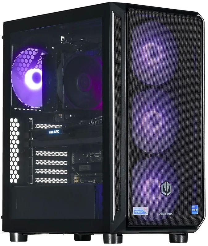 Desktop PC Actina Midi Tower, Intel i5-14400F (10 C / 16 T, 2.5 GHz - 4.7 GHz, 9.5 MB cache, 65 W), 32 GB RAM, 1 TB SSD, Intel B580 12 GB, Windows 11 Home