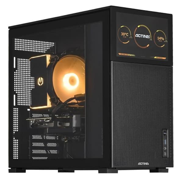 Desktop PC Actina Midi Tower, AMD Ryzen 7 5800X (8 C / 16 T, 3.8 GHz - 4.7 GHz), 32 GB RAM, 1 TB SSD, AMD RX 7700 XT 12 GB, Fara sistem de operare