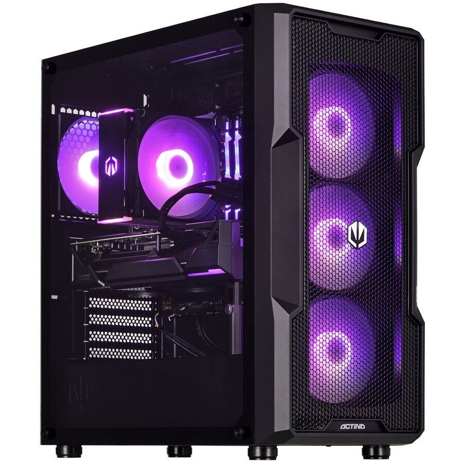 Desktop PC Actina Midi Tower, AMD 9950X (16 C / 32 T, 4.3 GHz - 5.7 GHz), 32 GB RAM, 2 TB SSD, NVIDIA RX 7900 XTX 24 GB, Fara sistem de operare