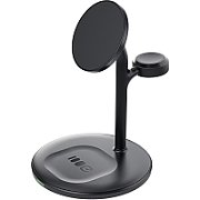 Green Cell MSST-GC-3IN1-B mobile device charger Headphones  Headset  Smartphone  Smartwatch Black Wireless charging Auto