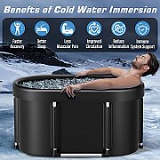 Foldable bathtub for cold water immersion