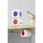 Allocacoc PowerCube power extension 1.5 m 5 AC outlet(s) Indoor Red  White