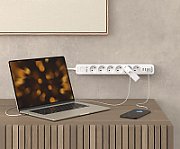 KERG power strip with circuit breaker-6 sockets 3USB 16A 1.5m