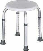 Round aluminium shower stool