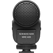 Sennheiser MKE 400 Mobile Kit - condenser  supercardioid microphone with low-pass filter with Manfrotto tripod