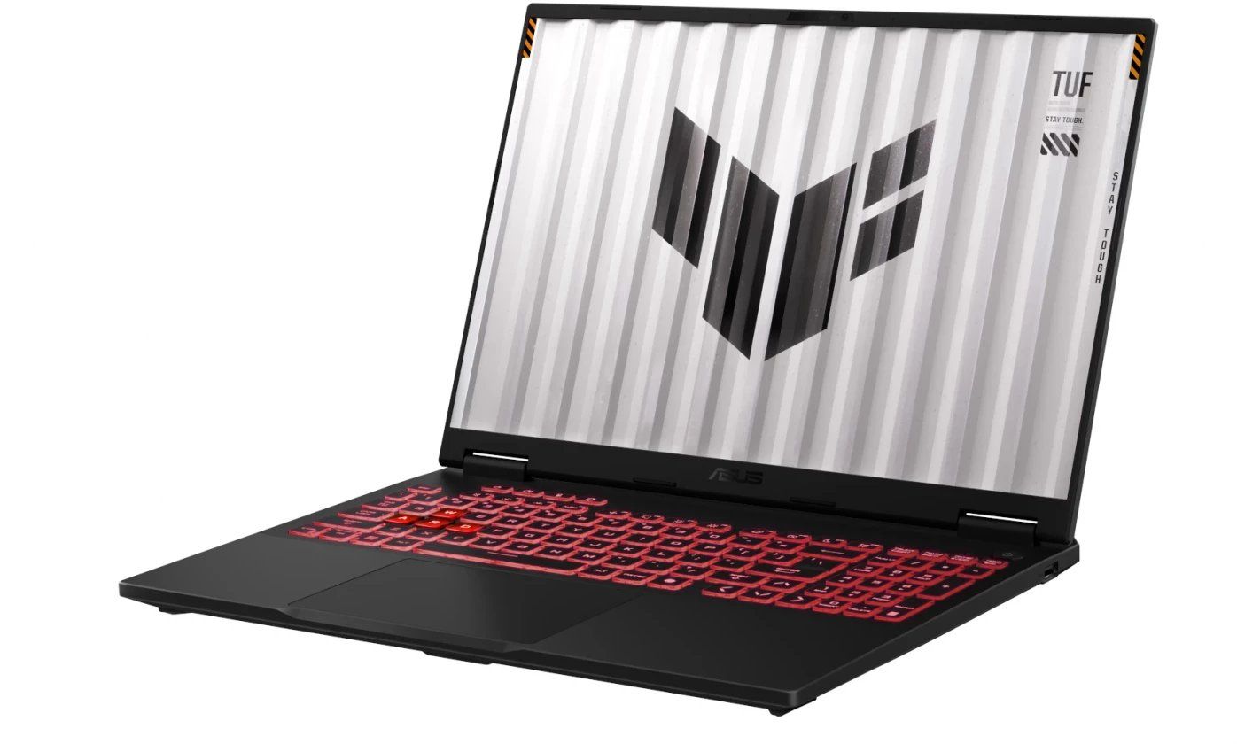 Laptop Asus TUF Gaming A16 FA608UH-R7165, 16 inch 1920 x 1200, AMD 260 (8 C / 16 T, 3.8 GHz - 5.1 GHz, 8 MB + 16 MB cache), 16 GB DDR5, 512 GB SSD, Nvidia GeForce RTX 5050, Fara sistem de operare, Negru