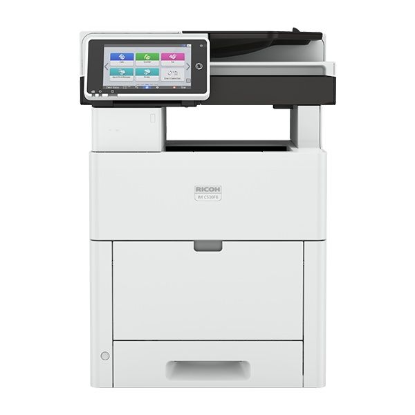 Imprimanta multifunctionala laser color Ricoh IM C530FB, format A4 , imprimare, copiere, scanare , scanare duplex duala  , printare si copiere fata verso-automate, tonere incluse negru 7500 pagini, color 4500 pagini