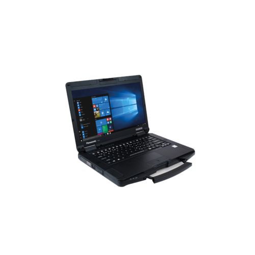 Laptop Panasonic ToughBook 55 Mk3, 14 inch 1920 x 1080 Touchscreen, Intel Core i5-1345U (10 C / 12 T, 4.7 GHz, 12 MB cache, 55 W), 16 GB DDR4, 512 GB SSD, Intel Iris Xe Graphics, Windows 11 Pro, Tastatura Germana, Negru