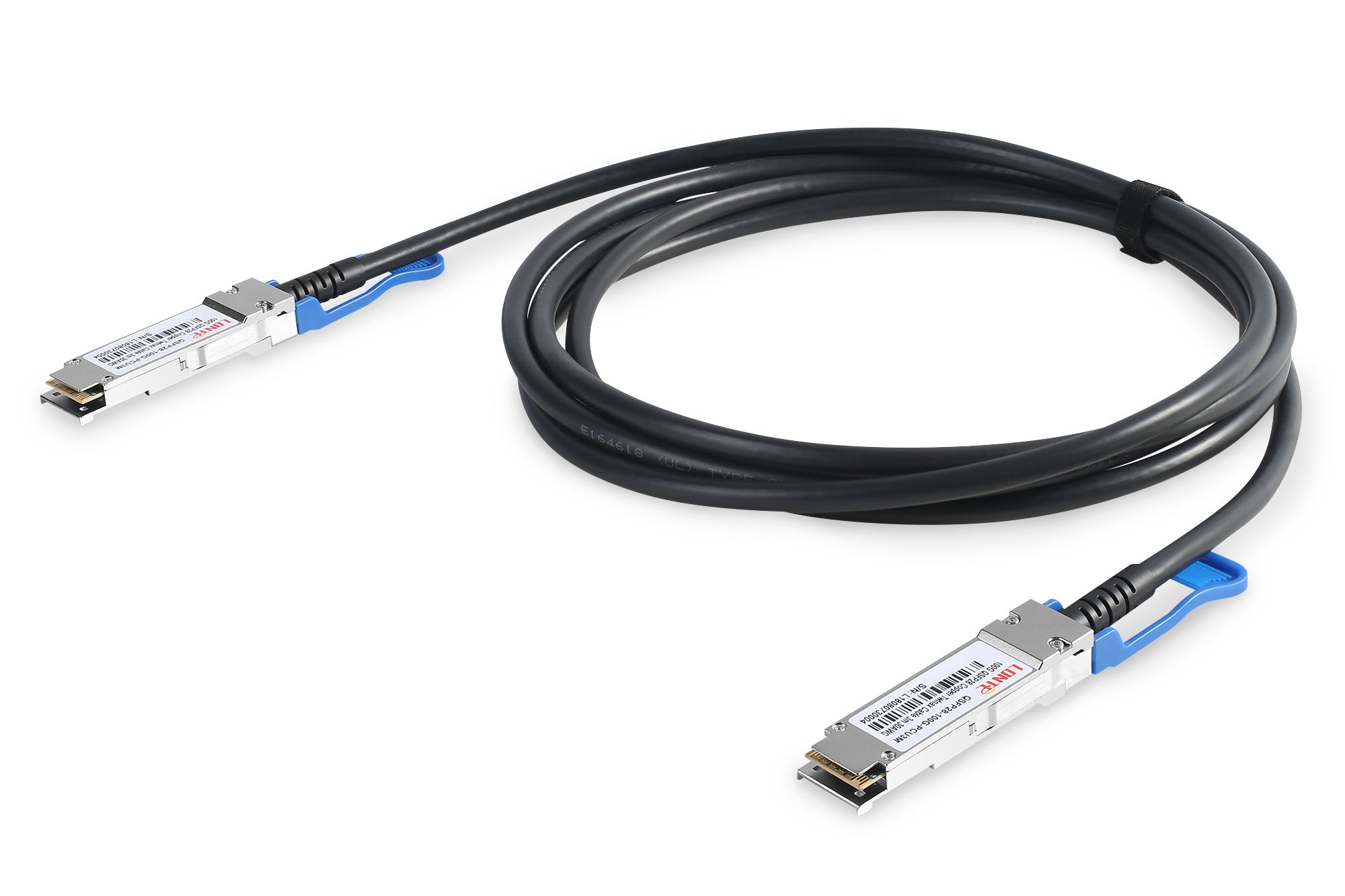 Digitus DN-81601 cablu InfiniBand/fibră optică 1 m QSFP28 DAC Negru, Argint