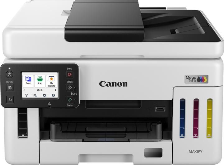 Imprimanta multifunctionala inkjet color Canon Maxify GX6150, A4, duplex, ADF, USB 2.0, Wi-Fi, 24 ppm negru, 15.5 ppm color