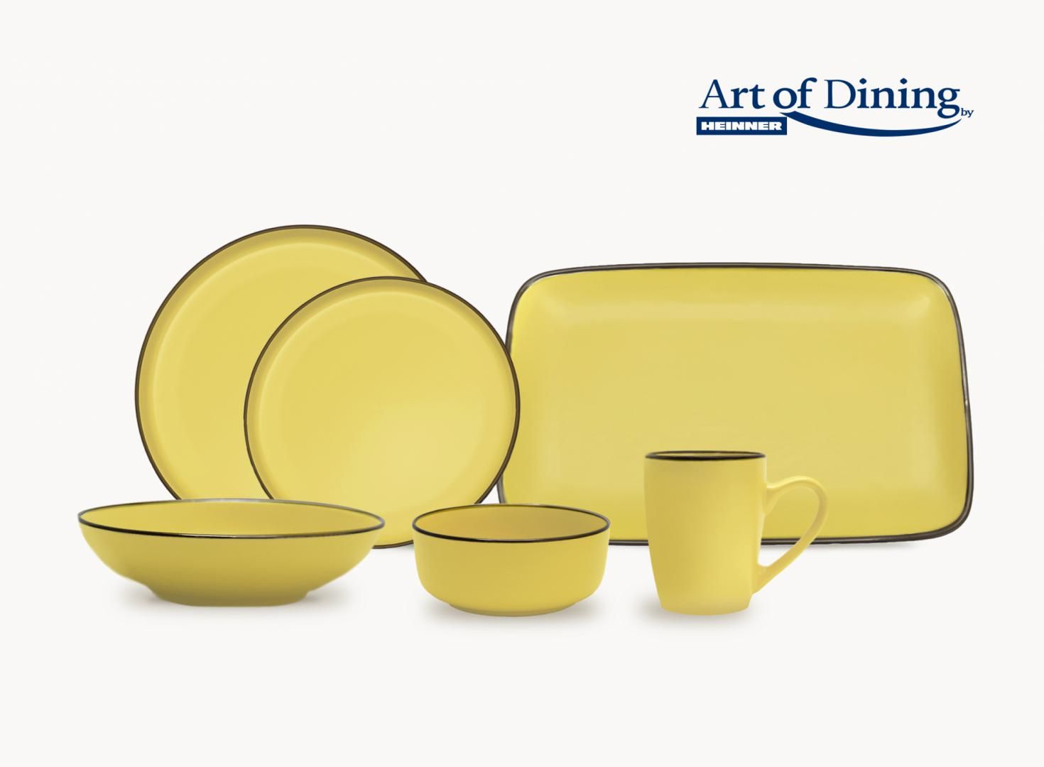 SET 6 FARFURII DESERT CERAMICA 20 CM, MEDEEA, ART OF DINING