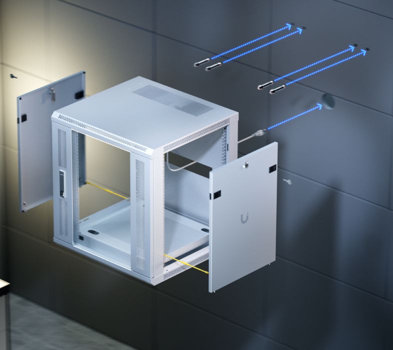 Ubiquiti UACC-RACK-12U-WALL rack-uri Raft montat pe perete Alb