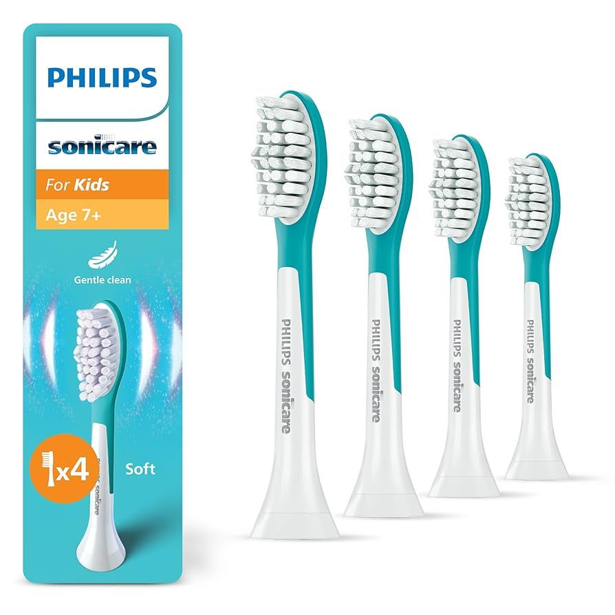 Rezerve PHILIPS Sonicare Kids Standard HX6044/90, Pachet de 4 capete de periere, Standard, Click-on, L x A x I (mm) 60x25.7x230.5