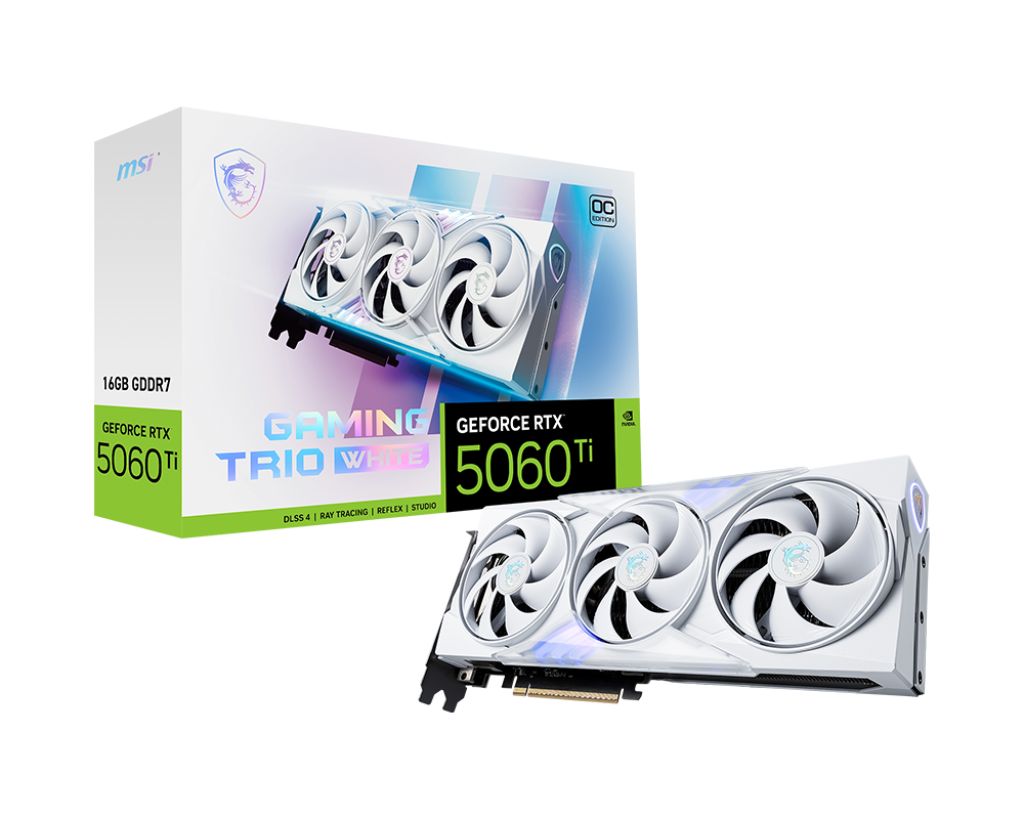 MSI GeForce RTX 5060 Ti 16GB GAMING TRIO OC WHITE VGA