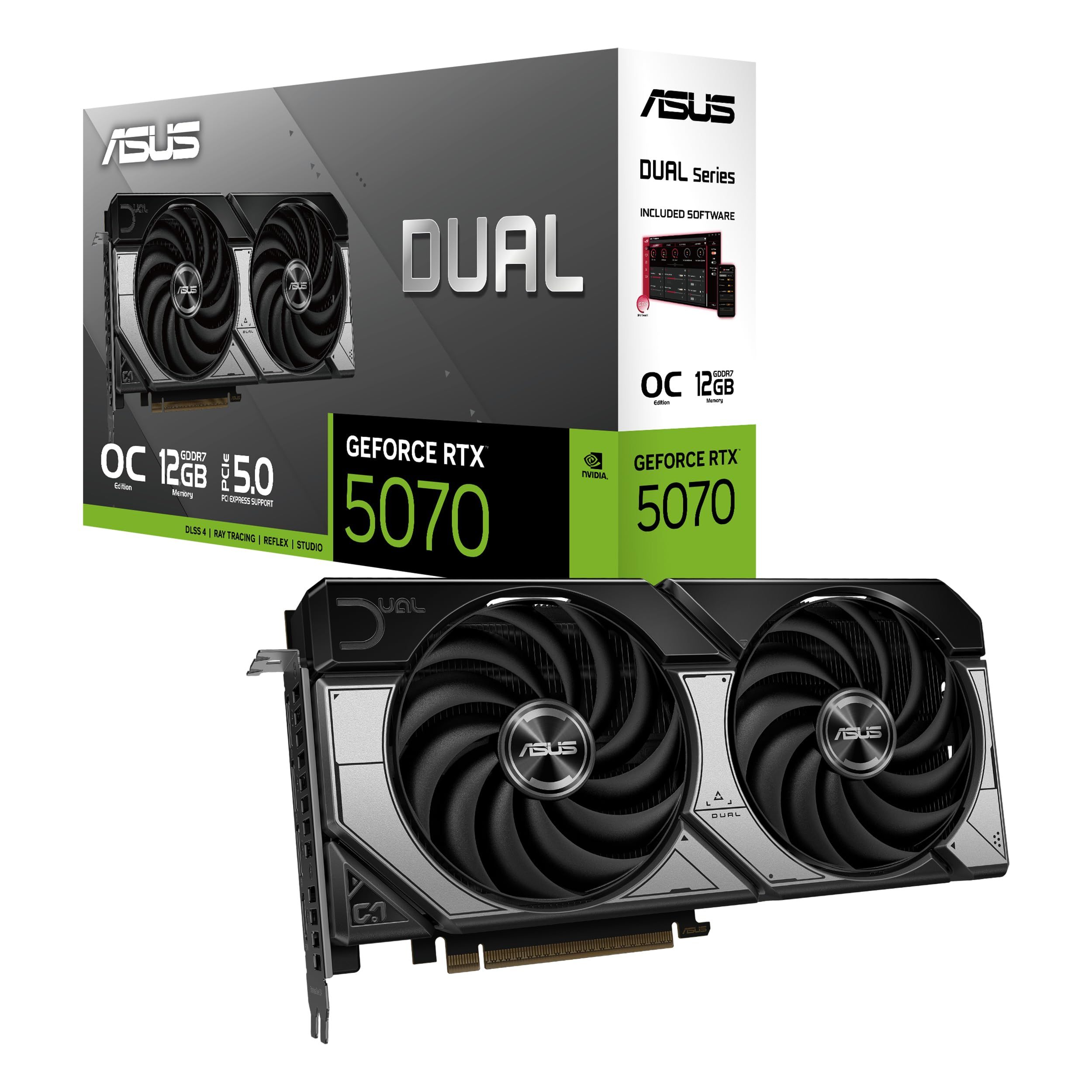 Placa video ASUS GeForce RTX 5070 Dual OC 12 GB GDDR7 192 bit