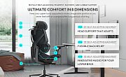 Gaming Chair ThunderX3 FLEX Pro - Fabric  Grey